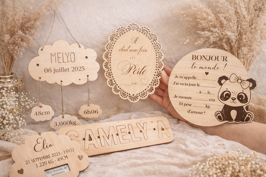 cadeau naissance personnalisé bois