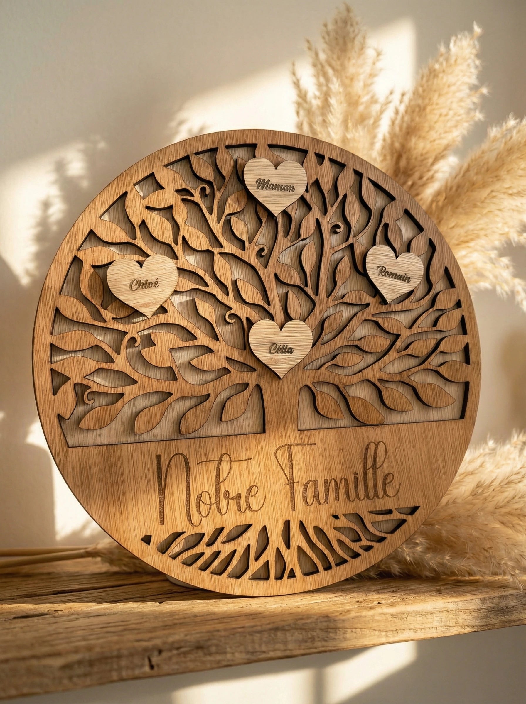 Arbre de vie en bois, décoration symbolique et personnalisable pour mariage, naissance ou événement