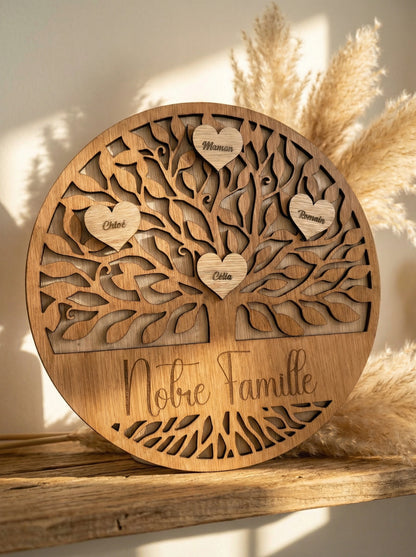 Arbre de vie en bois, décoration symbolique et personnalisable pour mariage, naissance ou événement