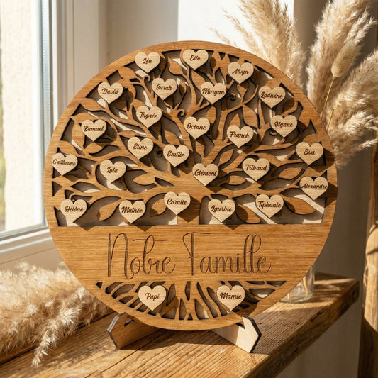 Arbre de vie en bois, décoration symbolique et personnalisable pour mariage, naissance ou événement